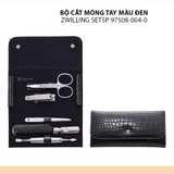 Bộ cắt móng tay màu đen ZWILLING CX SNAP FAST.CASE SET5P 97508-004-0