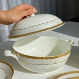 Set bát sứ Imperial 50 món viền vàng siêu sang