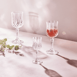Set 4 Ly vang Longchamp Cristal d'Arques Paris 250ml