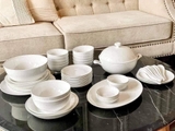 Set bát sứ Imperial 50 món trắng trơn