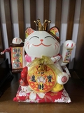 VUA MÈO THẦN TÀI ĐỘI VƯƠNG MIỆN Maneki nekoSize 20cm