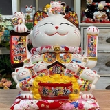 Mèo vẫy tay thần tài Maneki-neko - Sinh ý hưng long - Phát tài phát lộc, Hạnh phúc sung túc - 32cm