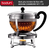 Bình Pha Trà Kèm Kệ Đun Nến BODUM CHAMBORD SET 1,3L