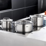 BỘ NỒI FISSLER PROFI 4 NỒI 1 QUÁNH NẮP INOX MẪU MỚI 2022