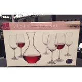 Bộ 6 ly kèm bình thở nguyên set Bohemia Viola