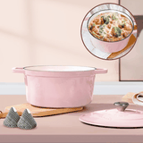 Nồi gang tròn Ciwete 24/27cm nhiều màu