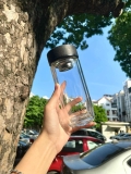 Bình thủy tinh podium 2 lớp cách nhiệt có lõi trà CASAVA 350ml