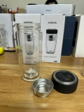 Bình thủy tinh podium 2 lớp cách nhiệt có lõi trà CASAVA 350ml