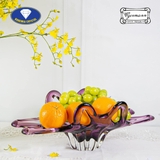 Khay Đĩa Nghệ Thuật Pha Lê Tiệp Khắc Chính Hãng Bohemia Egermann 45cm