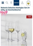 Bộ ly cốc pha lê 24 chiếc Bohemia