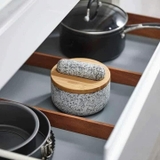 Bộ chày cối Joseph Joseph 20176 Dash Pestle & Mortar with Bamboo Lid - Granite (kèm nắp tre)