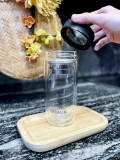 BÌNH THUỶ TINH CASAVA PODIUM 450ml 2 lớp cách nhiệt có lõi trà from ITALY
