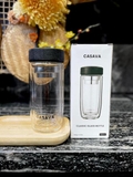 BÌNH THUỶ TINH CASAVA PODIUM 450ml 2 lớp cách nhiệt có lõi trà from ITALY