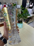 Lọ hoa pha lê mạ vàng Bohemia Crystal CH Séc cao 25cm