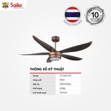 Quạt Trần Saiko CF-5450 DC 5 Cánh