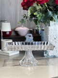 Chân bồng pha lê chữ nhật cao cấp Vessen 35cm