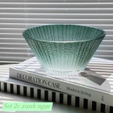 Bát salat/trái cây/ăn mì dáng phễu vân sọc siêu cao cấp thuộc bộ sưu tập hot trend 2024