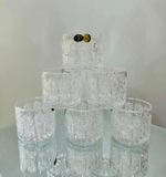 Set 6 cốc pha lê mài Bohemia hoa văn M57  - SX tại Séc.