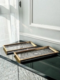Khay pha lê mài mạ vàng BOHEMIA