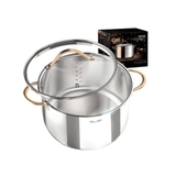 Nồi inox Ciwete Royal Knight Series 26cm vung kính