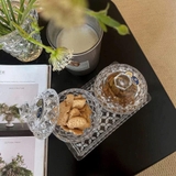 SET HŨ ĐỰNG ĐƯỜNG, BÁNH KẸO PHA LÊ 3 MÓN BOHEMIA CRYSTAL (1 đĩa + 2 thố)