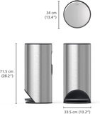 Thùng Rác Có Bàn Đạp Joseph Joseph 30150 30L (màu inox)