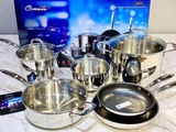 Bộ nồi inox Ciwete set 6 món (2 chảo chống dính, 1 quánh, 1 nồi chảo, 2 nồi)