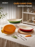 CHẢO GANG OVAL PHỦ MEN SỨ GKOCH FD24C