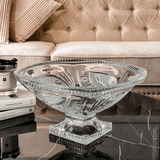 Mâm bồng chân đế vuông M56 34cm Crystal Bohemia