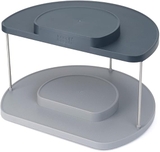 Kệ đựng chai lọ gia vị Joseph Joseph 85196 CupboardStore 2tier Rotating Org (Grey)