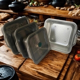 Set 3 Hộp Hút Chân Không Kèm Rổ Vuông Keller