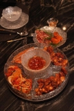 Khay Pha Lê Tròn Chia Ngăn King Crystal