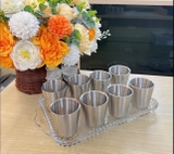 SET 8 CỐC INOX HÀN QUỐC DUNG TÍCH 175ML