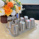 SET 8 CỐC INOX HÀN QUỐC DUNG TÍCH 175ML