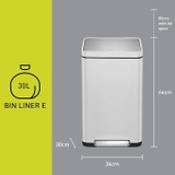 Thùng rác chống bám vân tay EKO EK9368MT-30L X-Cube