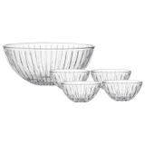 Set 5 bát Spiegelau Milano 2730195 Salad Bowls (gồm 1 bát lớn 24,5cm + 4 bát nhỏ 13cm)
