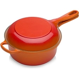 Set nồi chảo gang Lecreuset Marmitout 2 in1 22cm