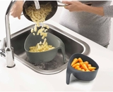 Set rổ có tay cầm Joseph Joseph 40094 Colander Nest Nest™set 2 món màu xám