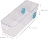 Khay chứa đồ 2 ngăn nhỏ Joseph Joseph 851662 FridgeStore™ Small Storage Bin có bánh lăn