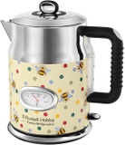 Ấm Siêu Tốc Russell Hobbs Bumblebee & Polka Dot 27240 Công Suất 3000W, 1.7L, Màu Kem