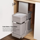 SET 2 THÙNG RÁC TỦ BẾP EKO DECO DUO EK9932 ( 20L + 15L )