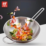 Chảo Zwilling nova wok 30 cm kèm vung kính