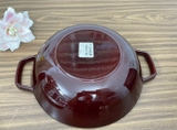 CHẢO GANG STAUB SÂU LÒNG 30CM MÀU ĐỎ NẮP KÍNH