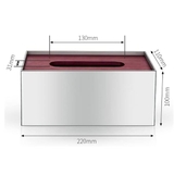 Hộp giấy ăn Modern inox gỗ 22x11cm