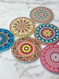 Set 6 Lót Cốc Gốm Họa Tiết Mandala