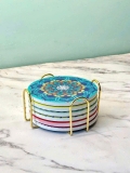 Set 6 Lót Cốc Gốm Họa Tiết Mandala