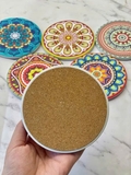 Set 6 Lót Cốc Gốm Họa Tiết Mandala