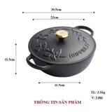 NỒI - CHẢO GANG HAPPINESS 23CM DÂY HOA - PHIÊN BẢN LIMITED