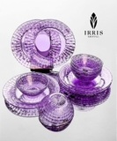 Set 12 món thuỷ tinh pha lê màu cao cấp IRRIS DE