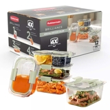 SET HỘP TRỮ THỰC PHẨM RUBBERMAID BRILLIANCE TRITAN 12 MÓN